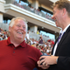 Utah Royals owner Dell Roy Hansen (left) in happier, but likely equally racist, times.